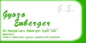 gyozo emberger business card